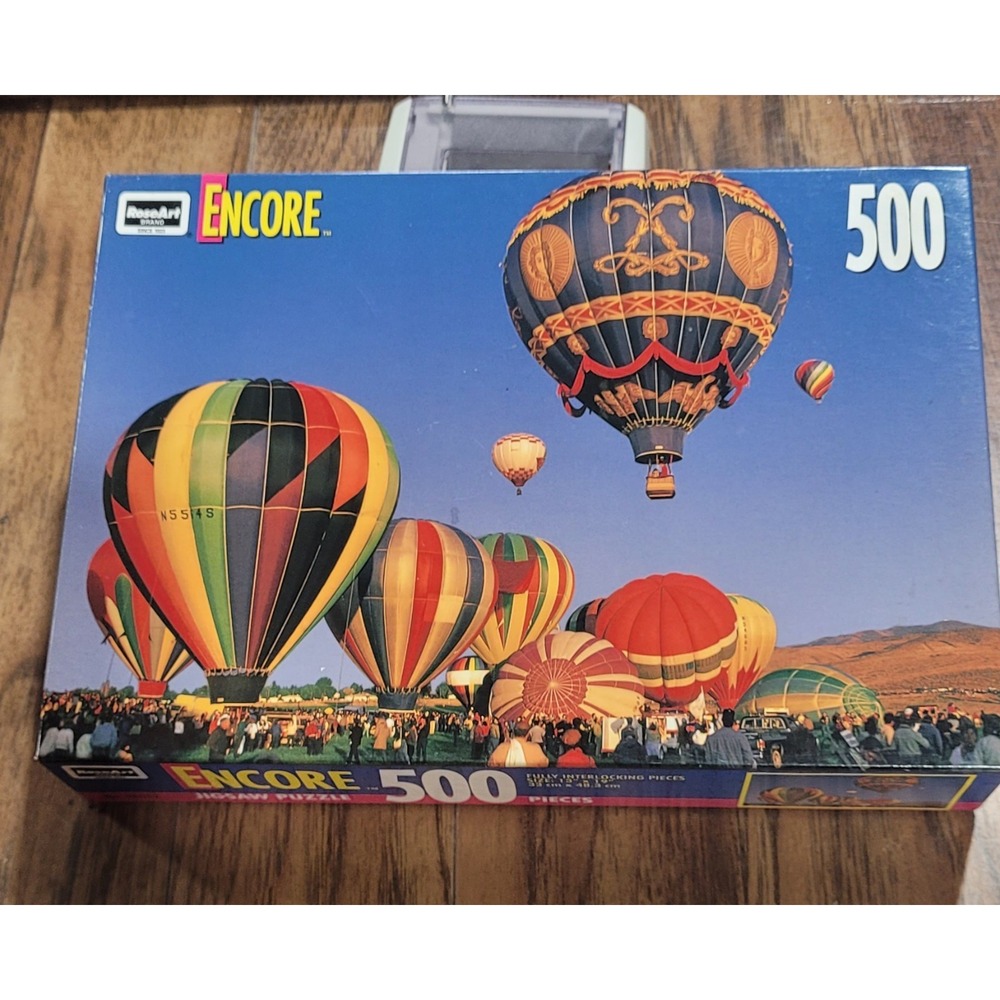 1998 Rose Art Encore 500 piece puzzle Up, Up and Away New and Sealed #06052